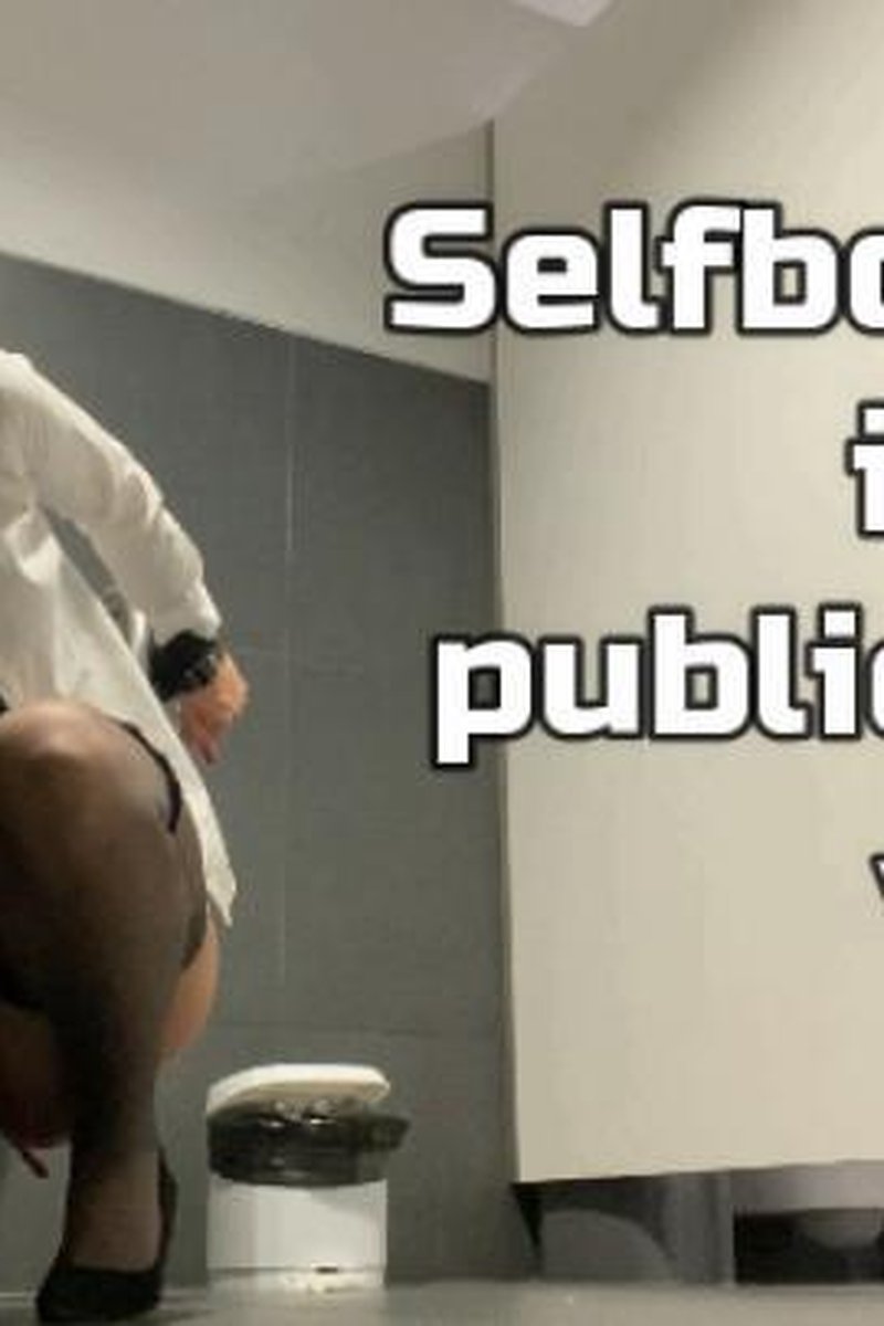 Selfbondage In Public Toilet Stall - Screenshot 1 of 4 - Bondage