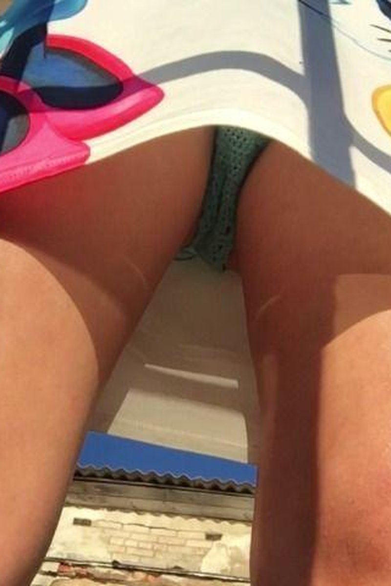 Panties Under A Short Dress. Close-Up - Screenshot 1 of 4 - Caught