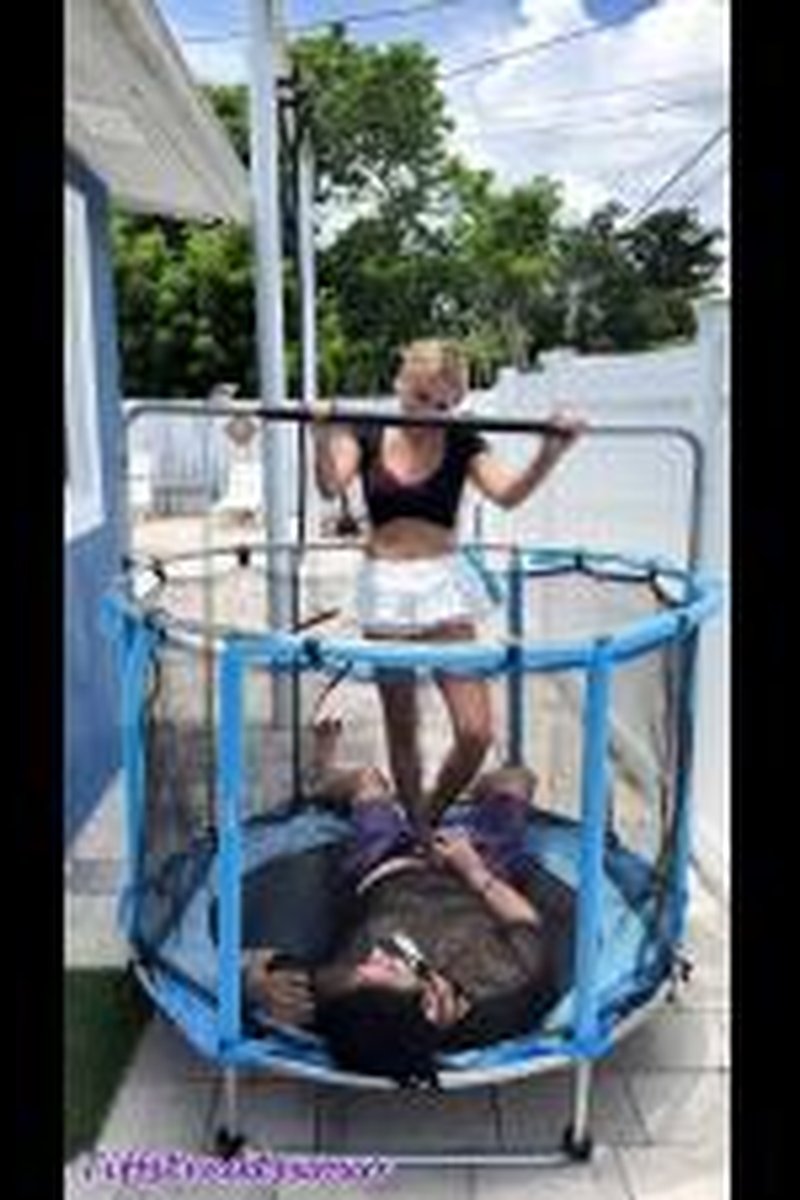 Trampoline Ball Busting - Screenshot 1 of 4 - Bitch