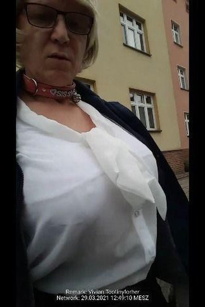 Sissy Bimbo Tits Slut Exposed In Public - Screenshot 1 of 4 - Cross Dressing