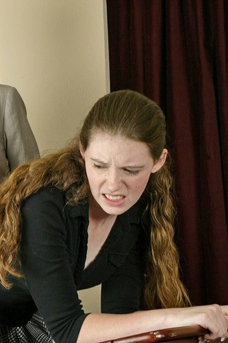 Bailey Spanked in Class (A) - Screenshot 1 of 4 - Kneeling