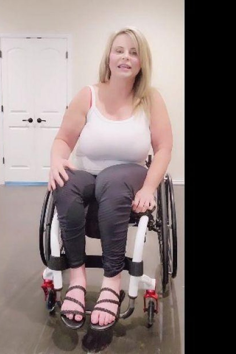 Flat Sandals In Wheelchair - Screenshot 1 of 4 - Foot Fetish