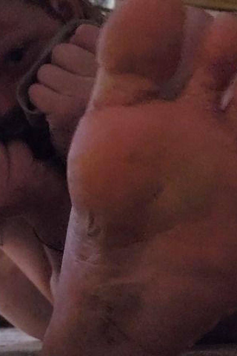 Girl Can't Stop Sock Obsession Even Though It Hurts - Screenshot 1 of 4 - Foot Fetish