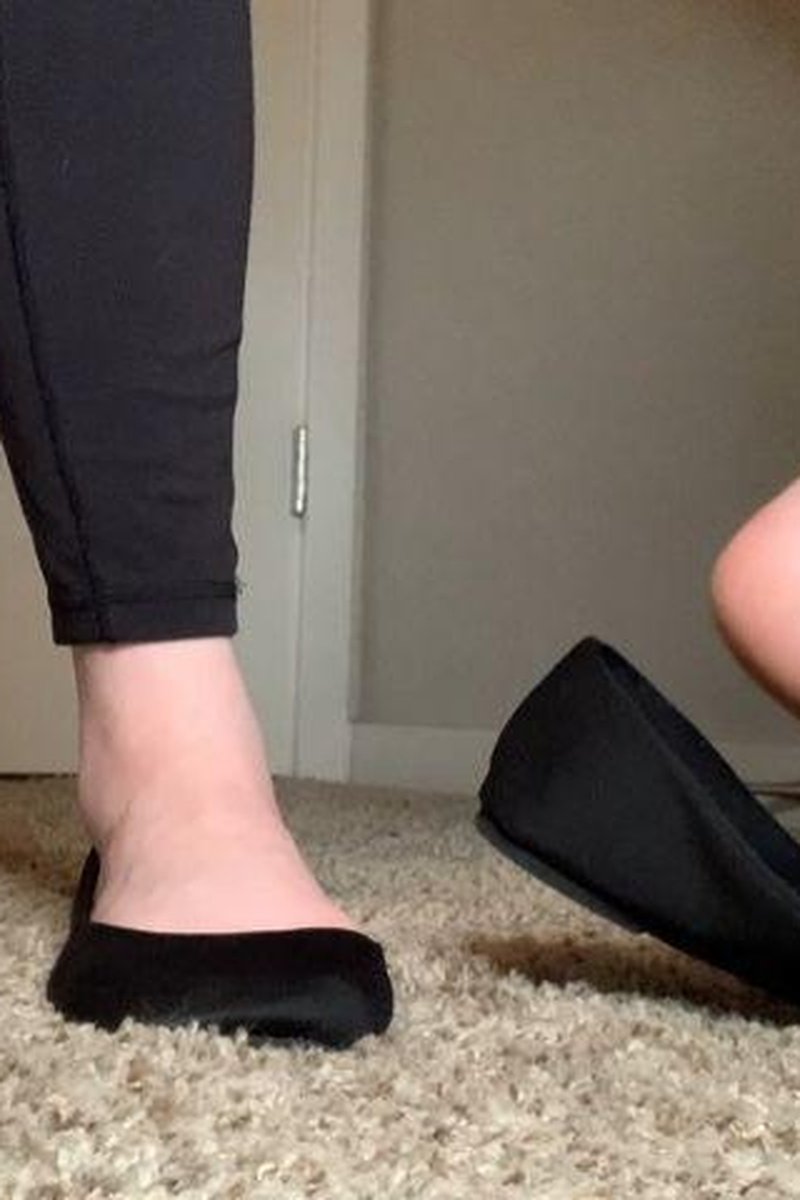 Black Flats After Work - Screenshot 1 of 4 - Ballet Slippers Fetish
