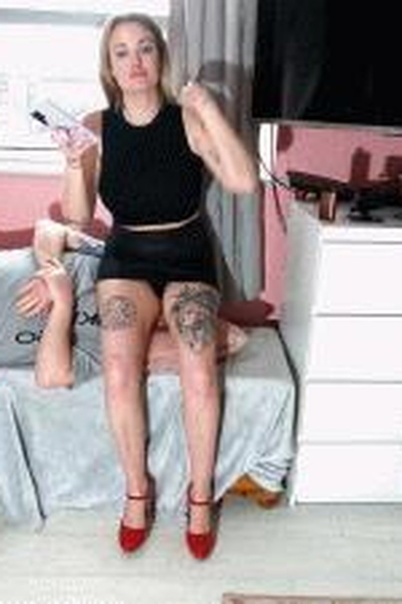 Sitting On His Head In A Black Mini Skirt - Screenshot 1 of 4 - Ass Fetish