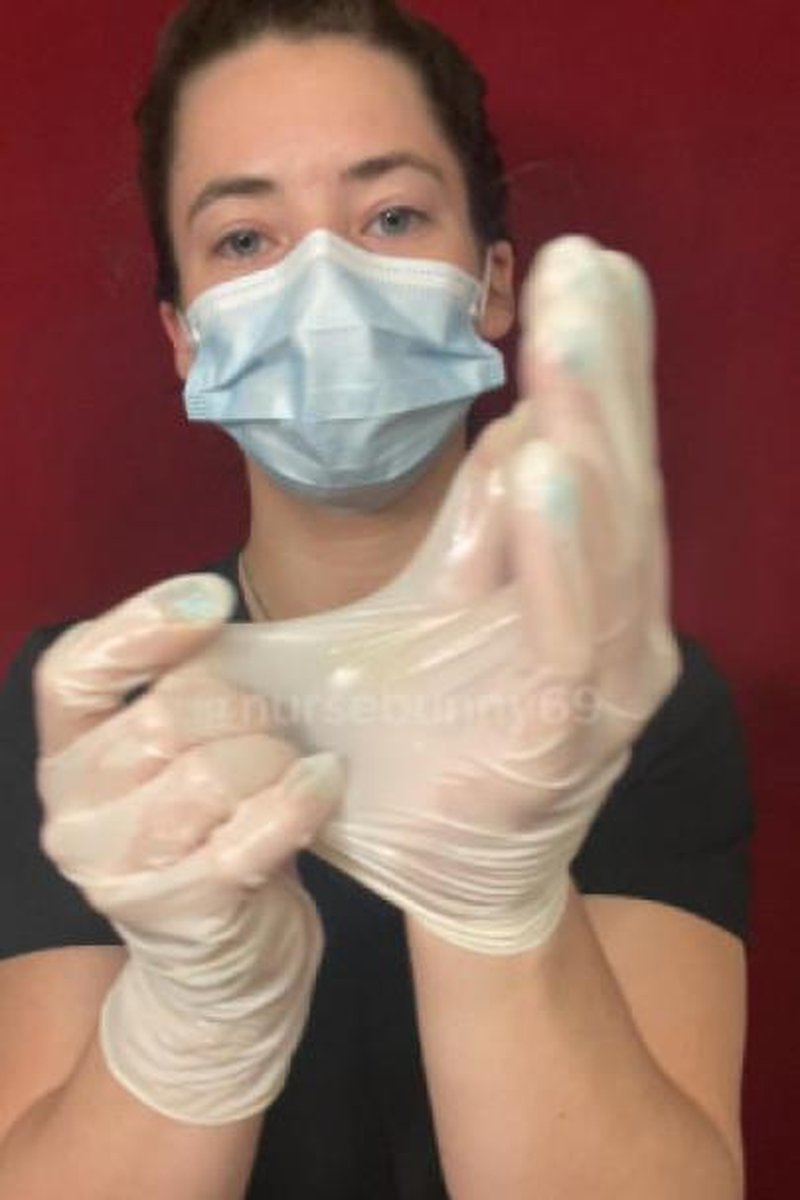 White Latex Glove ASMR - Screenshot 1 of 4 - Gloves