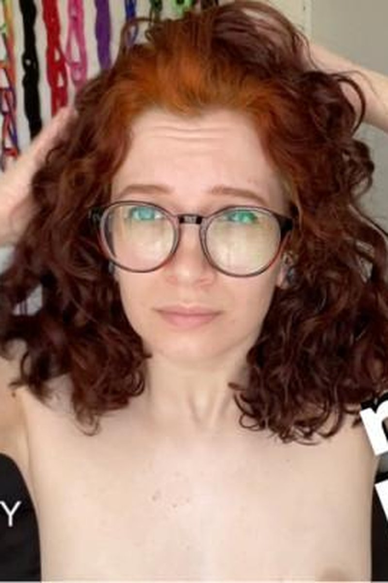 Nude Curly Redhead Hair Play - Screenshot 1 of 4 - Glasses