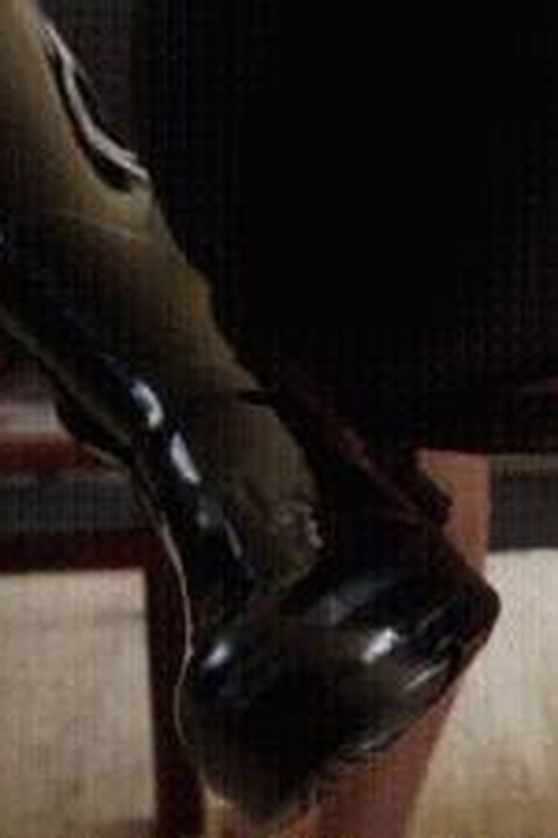 Worship My Glossy Black Rubber Boots - Screenshot 1 of 4 - Boot Cleaner