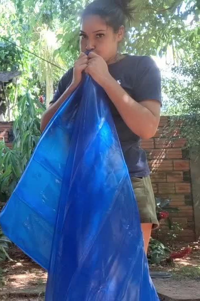 Inflating Inflatable Bed Sample For Use - Screenshot 1 of 4 - Inflatable Fetish