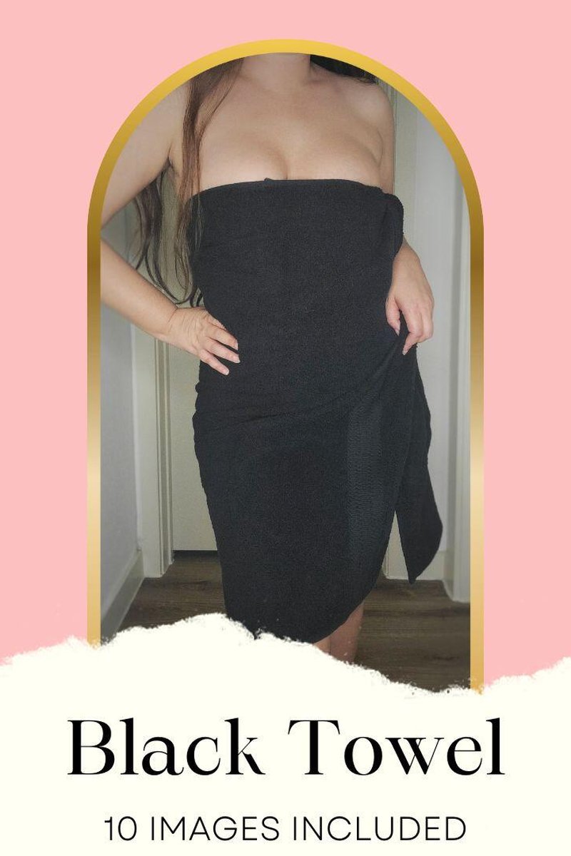 Black Towel Drop Photo Set - Screenshot 1 of 4 - Big Areolas