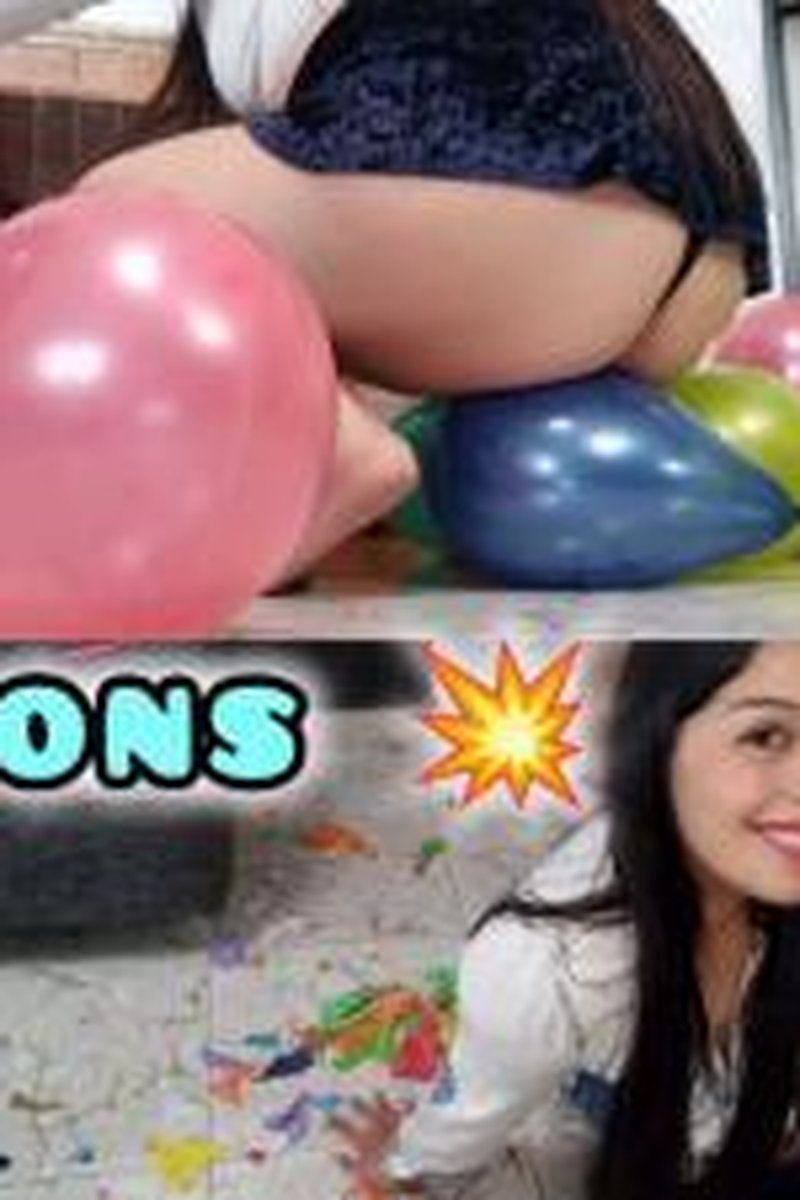 Inflating And Exploding 50 Balloons - Screenshot 1 of 4 - Balloon Fetish
