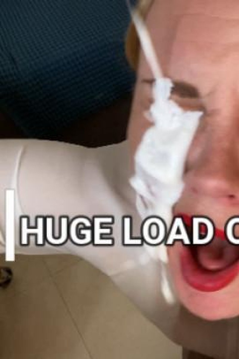 Huge Load On Secretary's Face POV - Screenshot 1 of 4 - Cum In Mouth
