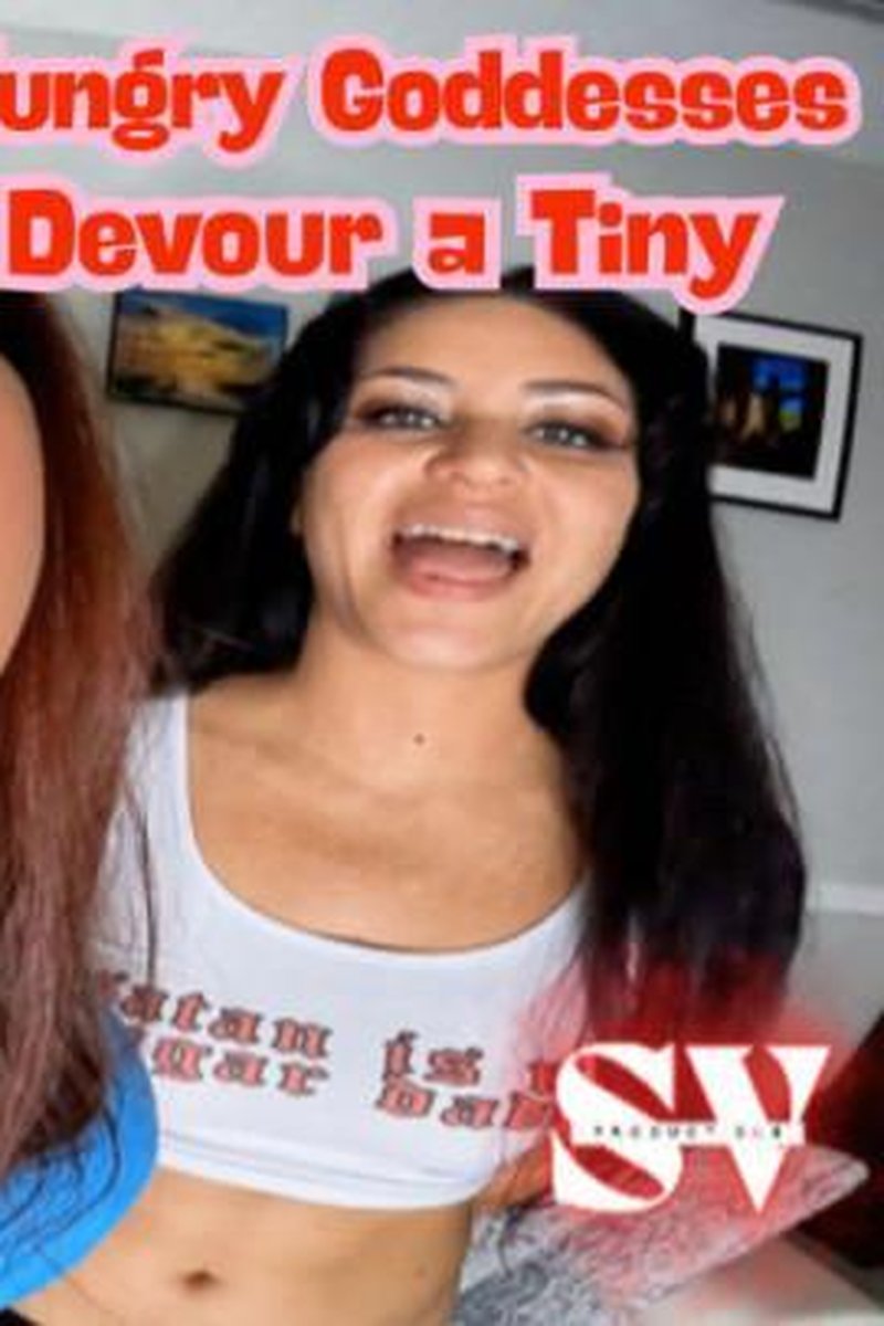Two Hungry Goddesses Devour A Tiny - Screenshot 1 of 4 - Mouth Fetish