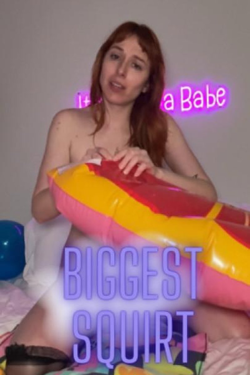 Biggest Squirt Ever On Inflatable - Screenshot 1 of 4 - Big Tits