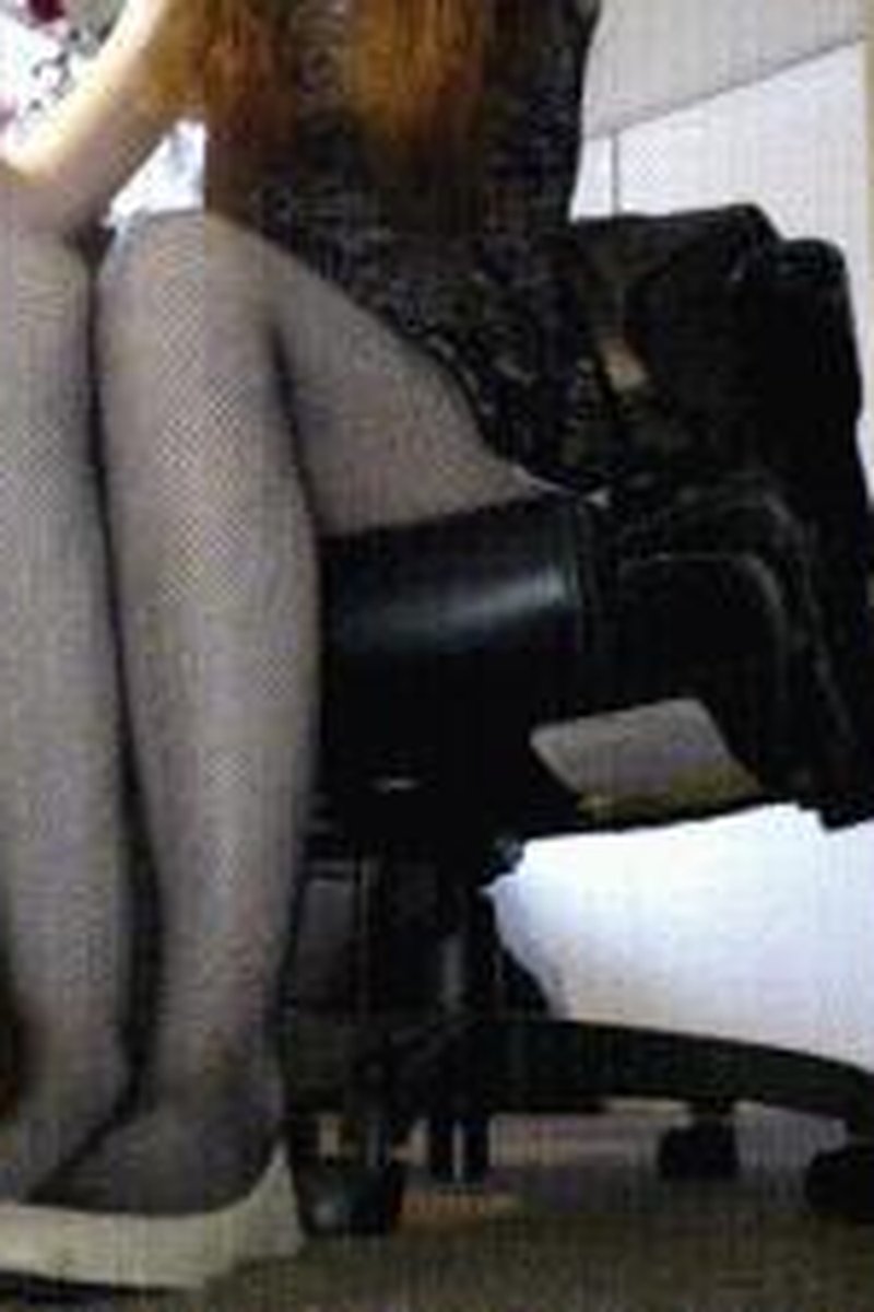 Double Leg Crossing Under Desk - Screenshot 1 of 4 - Fishnet