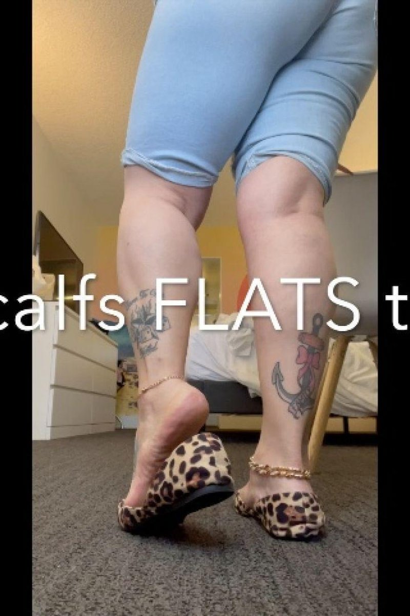Leopard Flats Tease - Screenshot 1 of 4 - Calf Muscle Fetish