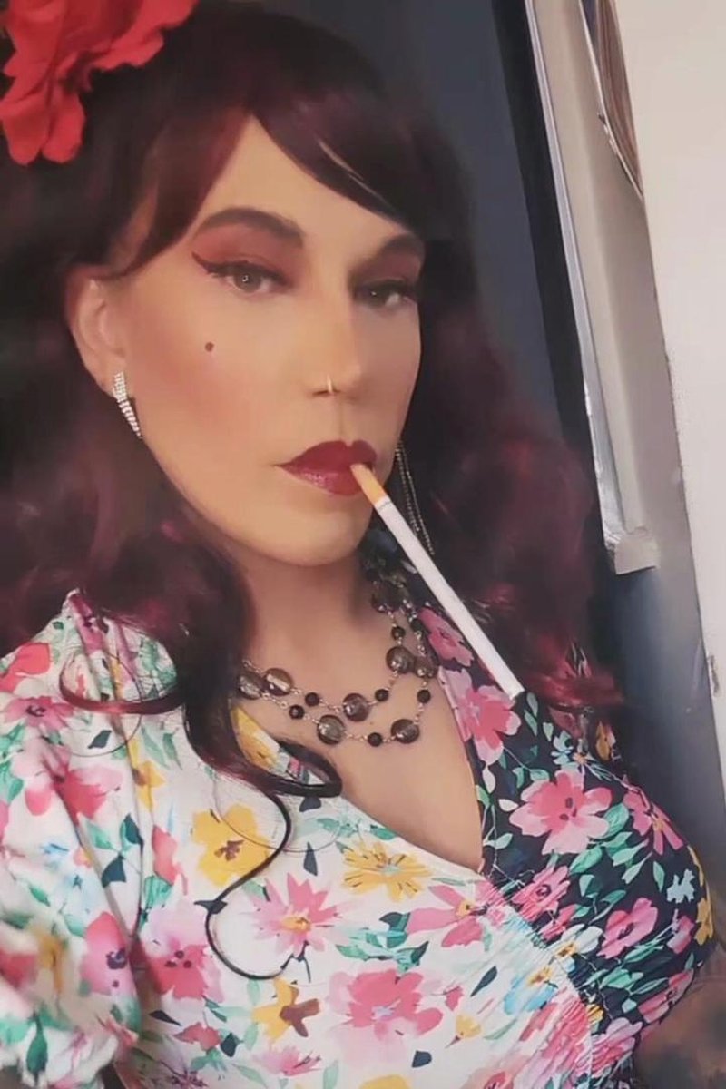 Smoke And Stroke In Summerdress With Cum X - Screenshot 1 of 4 - Big Dick