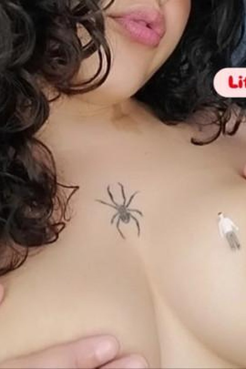 Tiny Man Between Boobs - Screenshot 1 of 4 - Giantess