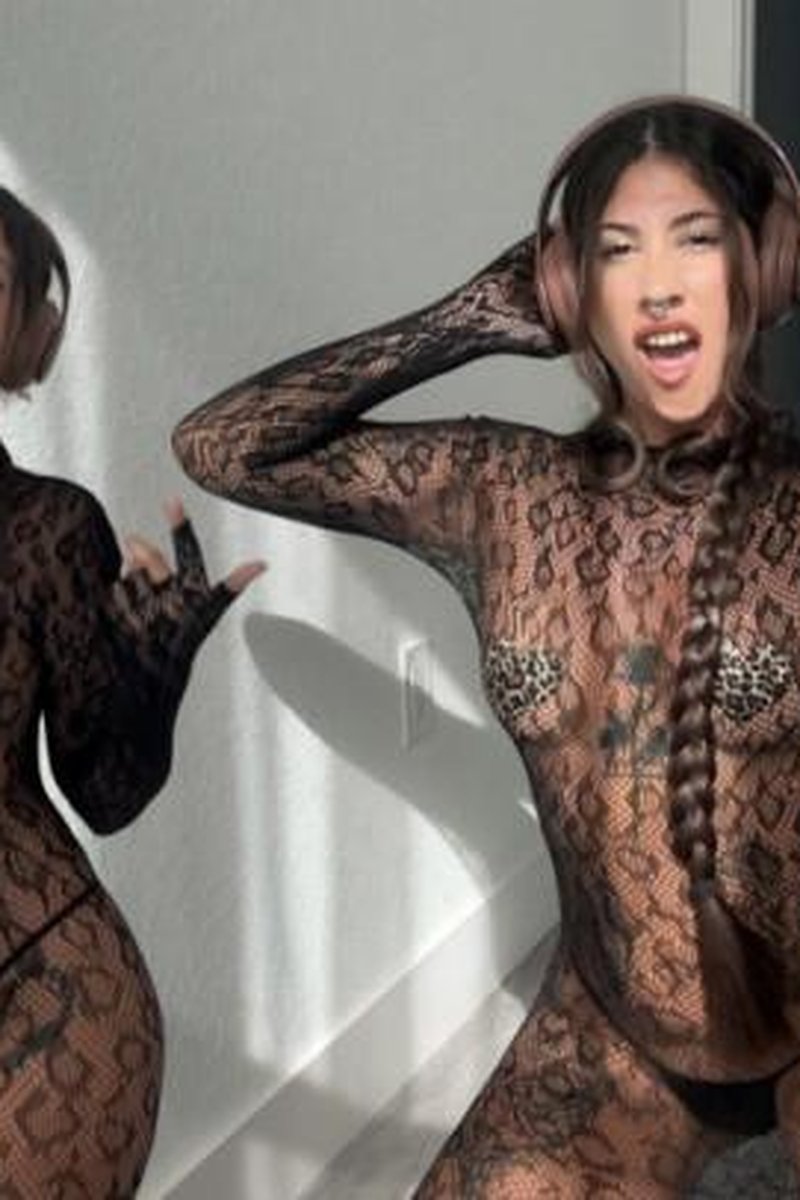 Dancing In Bodystocking - Screenshot 1 of 4 - Animal Print
