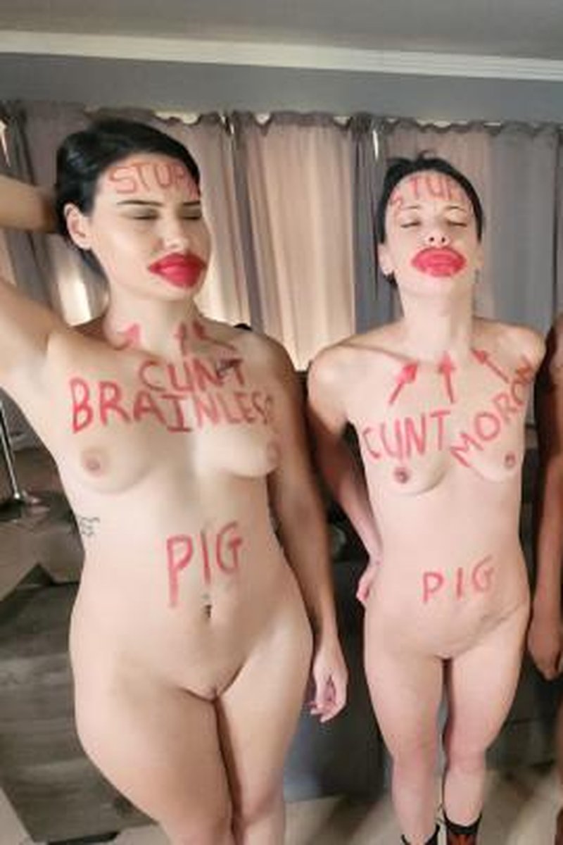4 Girls Degrading Tasks | Body Writing - Screenshot 1 of 4 - Fetish