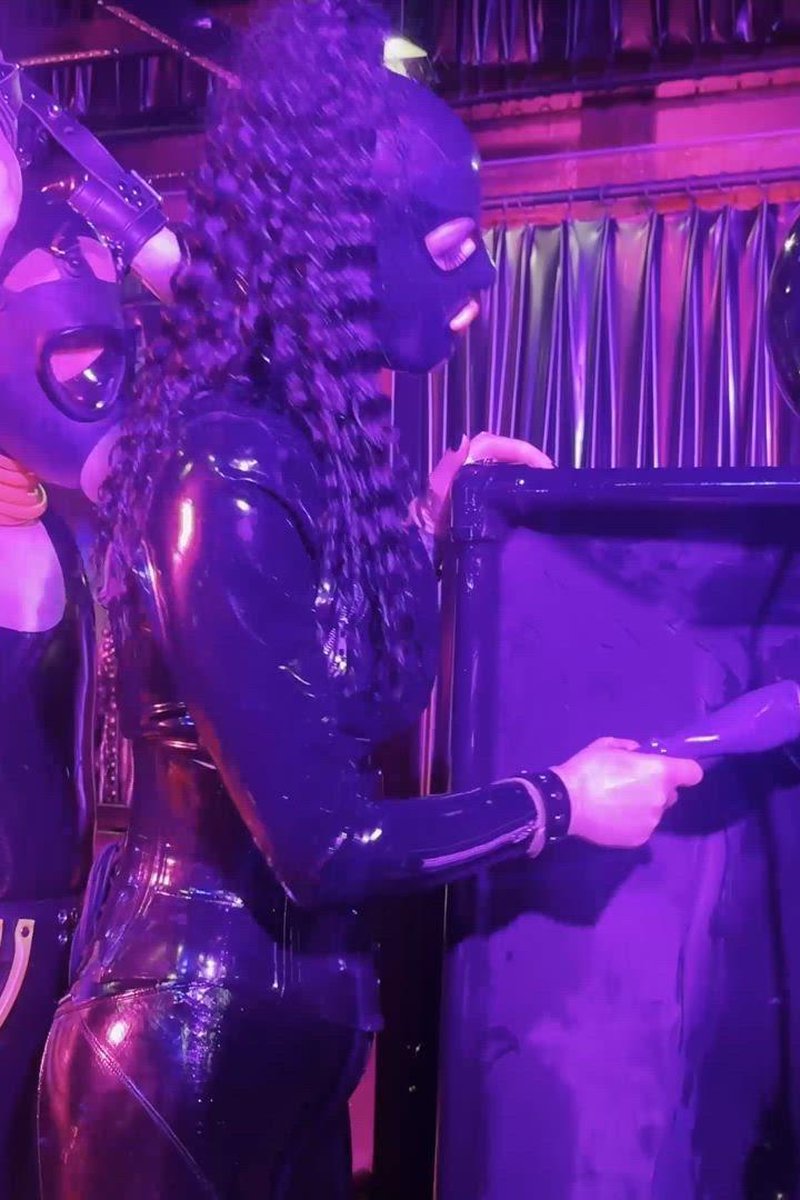 Rubber In The Vacuum Tower With Ava Fetishart And Perv - Screenshot 1 of 4 - Bondage