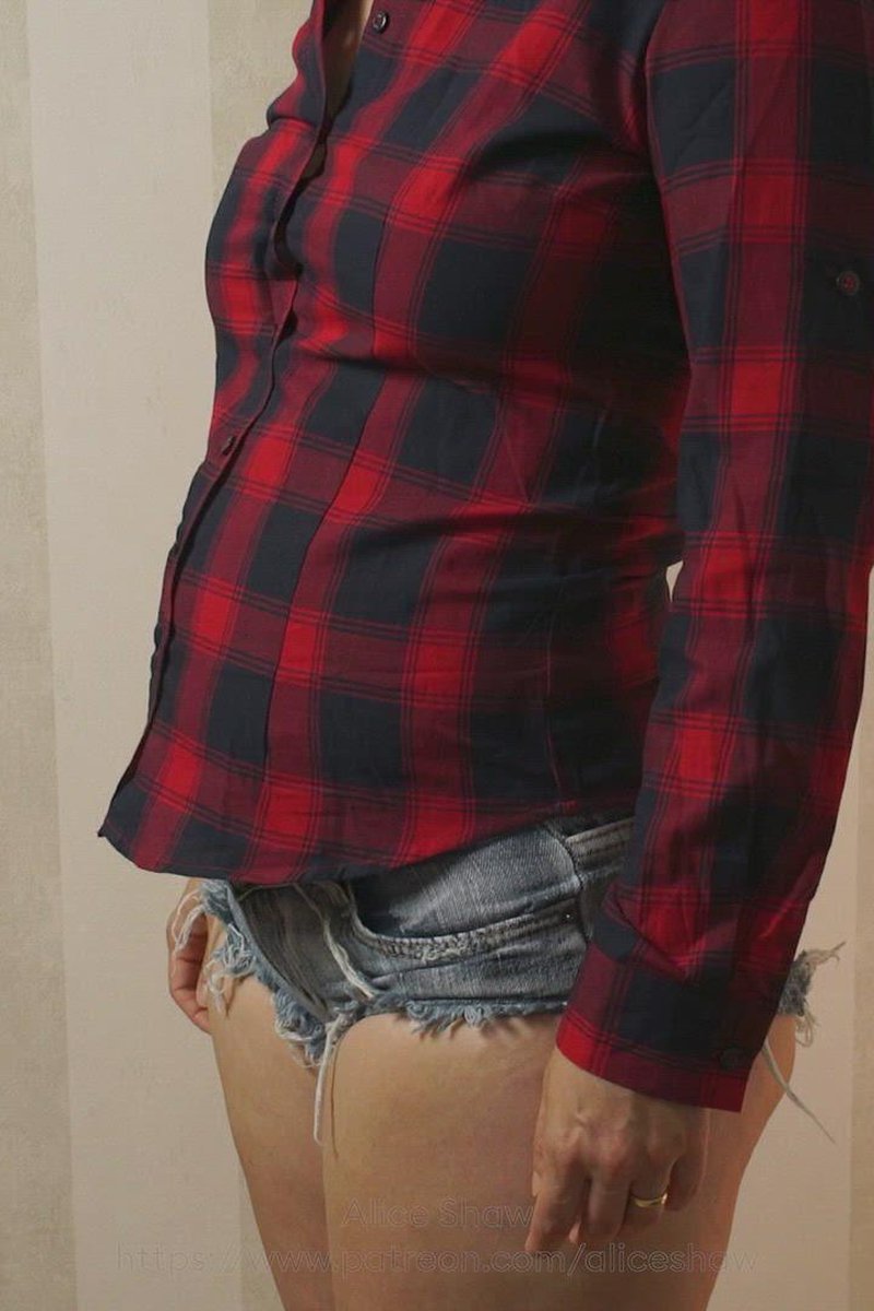 Small Shorts Stuffed - Screenshot 1 of 4 - Look Pregnant