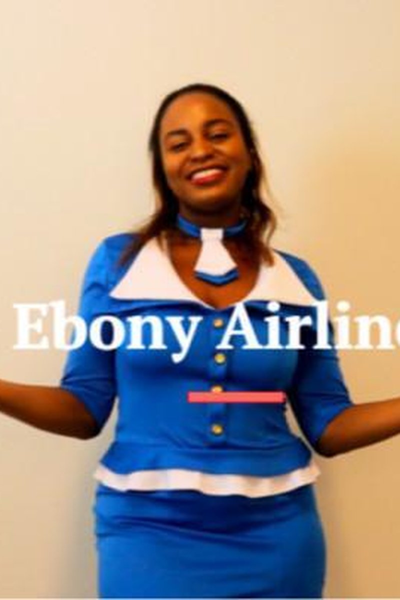 Ebony Airlines In-Flight Safety Video - Screenshot 1 of 4 - Black