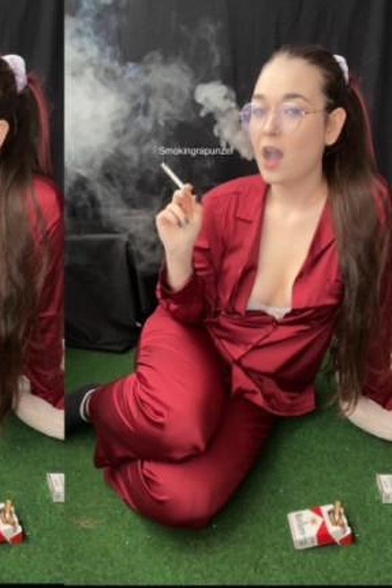 Smoking In My Satin Pyjamas & Wearing Glasses - Screenshot 1 of 4 - Cigarette