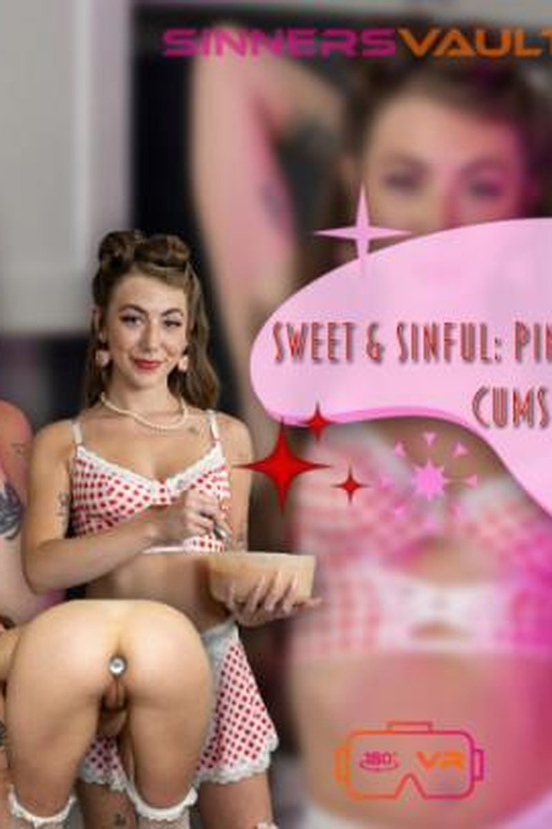 VR180 Sweet & Sinful: Pinup Housewife Cums While Baking - Screenshot 1 of 4 - Babes