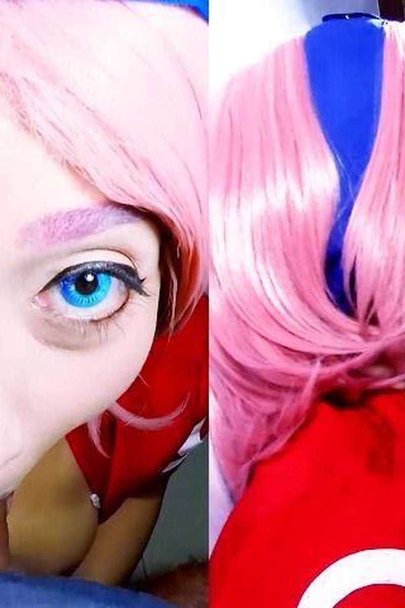 Double View Facefuck #7 Sakura Haruno Cosplay - Screenshot 1 of 4 - Blowjob