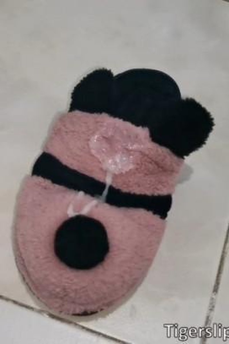Pink D*G Slipper Fuck & Cum - Screenshot 1 of 4 - Cum On Slippers