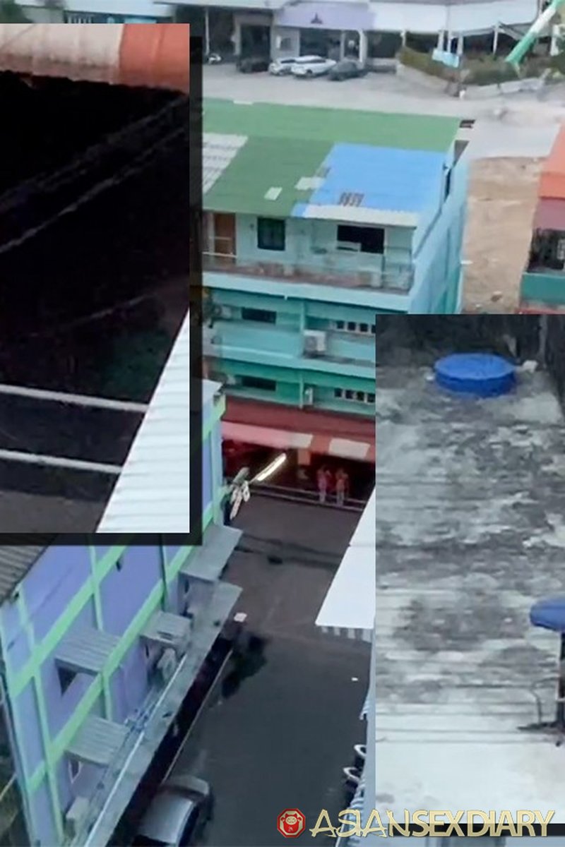 Thai Girls Outside Viewed From Rooftop - Screenshot 1 of 4 - Asian