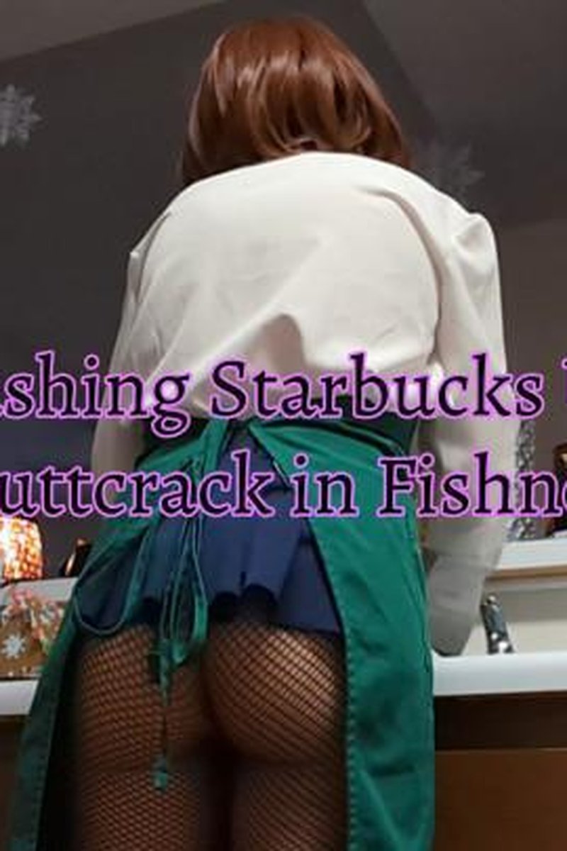 Dishwashing Starbucks Uraraka: Buttcrack In Fishnets - Screenshot 1 of 4 - Apron