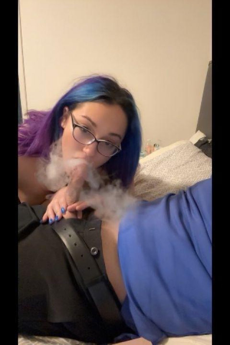 Blowing Him While Vaping - Screenshot 1 of 4 - Blowjob