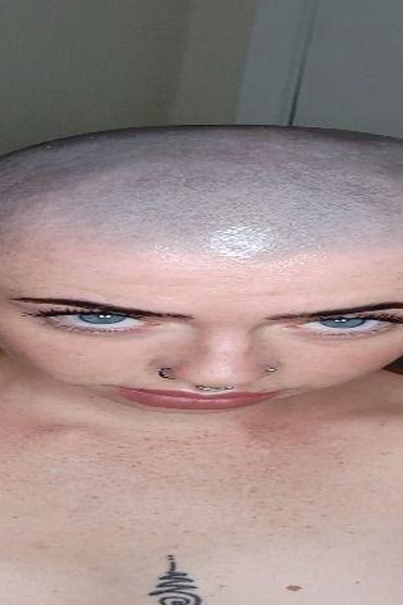 Oiling Freshly Shaved Head - Screenshot 1 of 4 - Hair Pulling