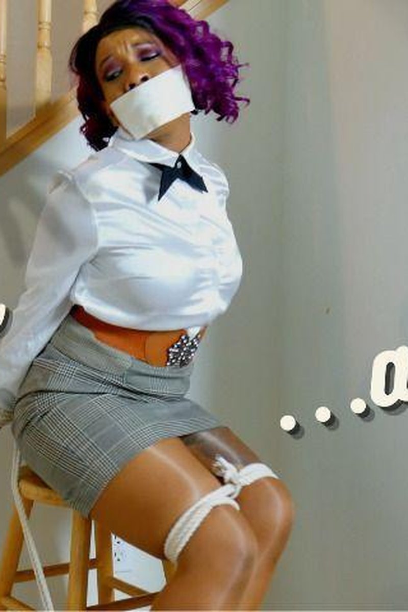 Stool Tied - Again - Screenshot 1 of 4 - Bondage