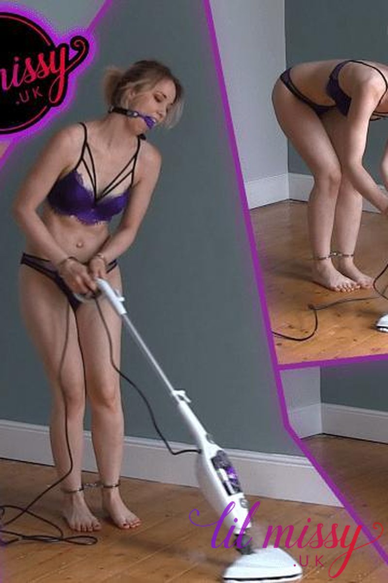 Mopping In Cuffs - Screenshot 1 of 4 - Bondage