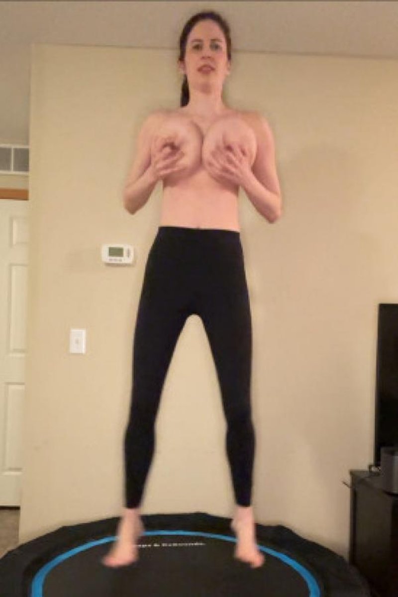 Bouncing On Mini Trampoline - Screenshot 1 of 4 - Hand Bra