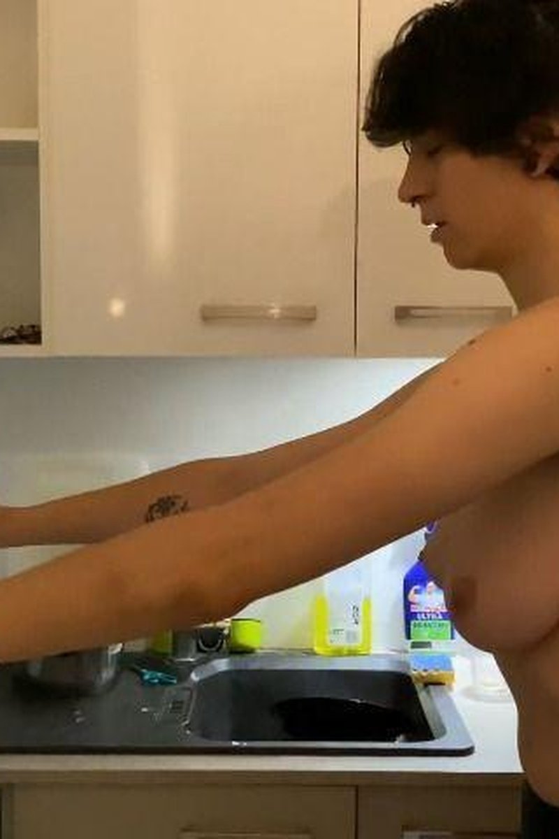 Topless Workout - Screenshot 1 of 4 - Non Sexual Nudity