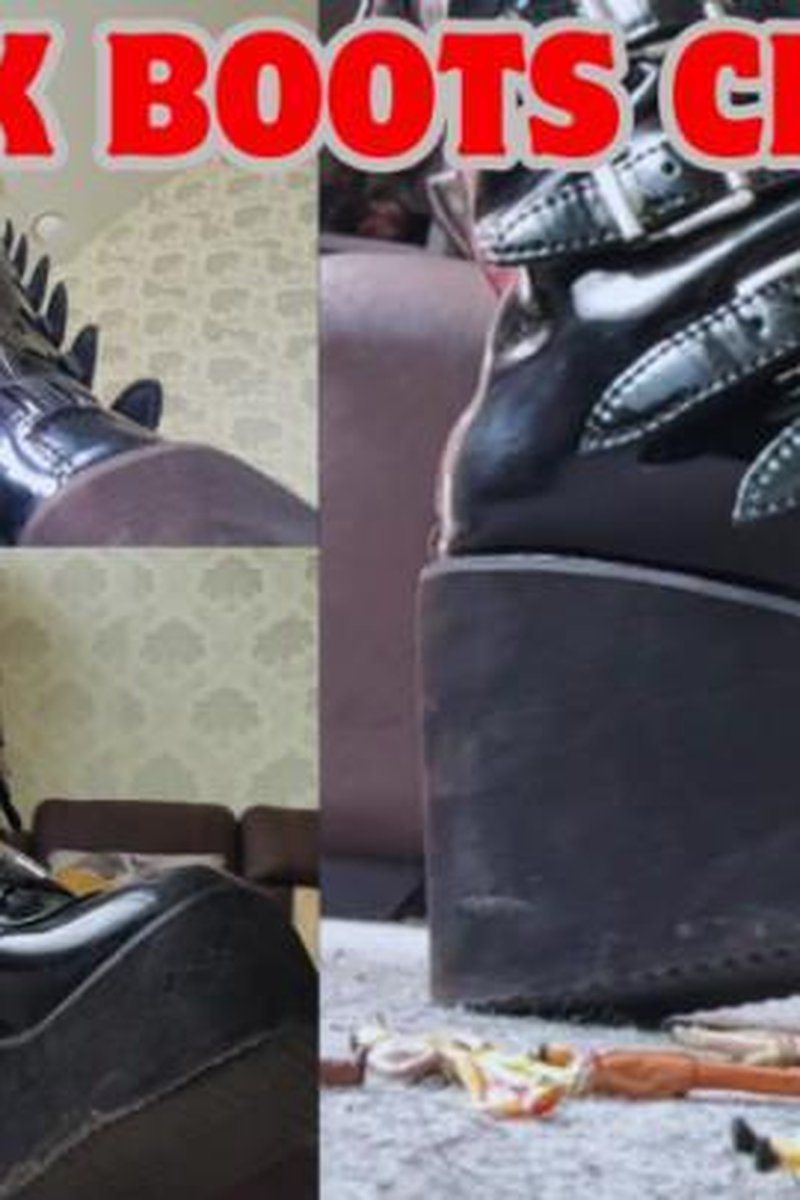 Gothic Boots Stomping Tiny Man - Screenshot 1 of 4 - Boot Slave