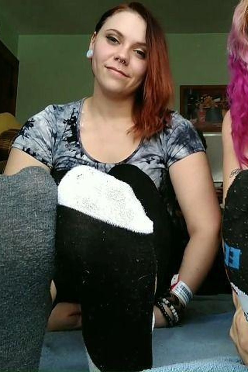 Bella And Salem Soles Sock Strip - Screenshot 1 of 4 - Foot Fetish