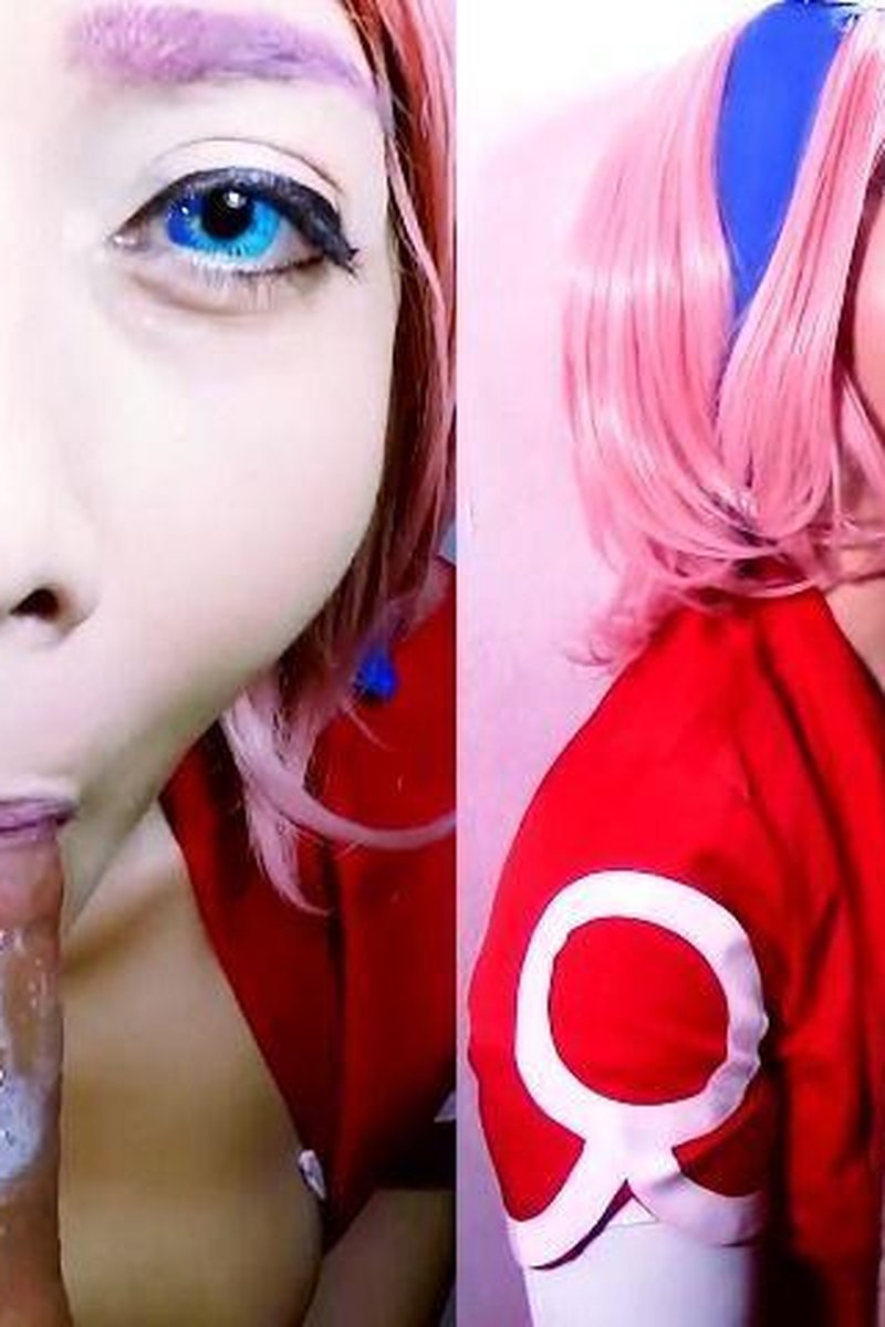Double View Facefuck #11 Sakura Haruno Cosplay - Screenshot 1 of 4 - Blowjob