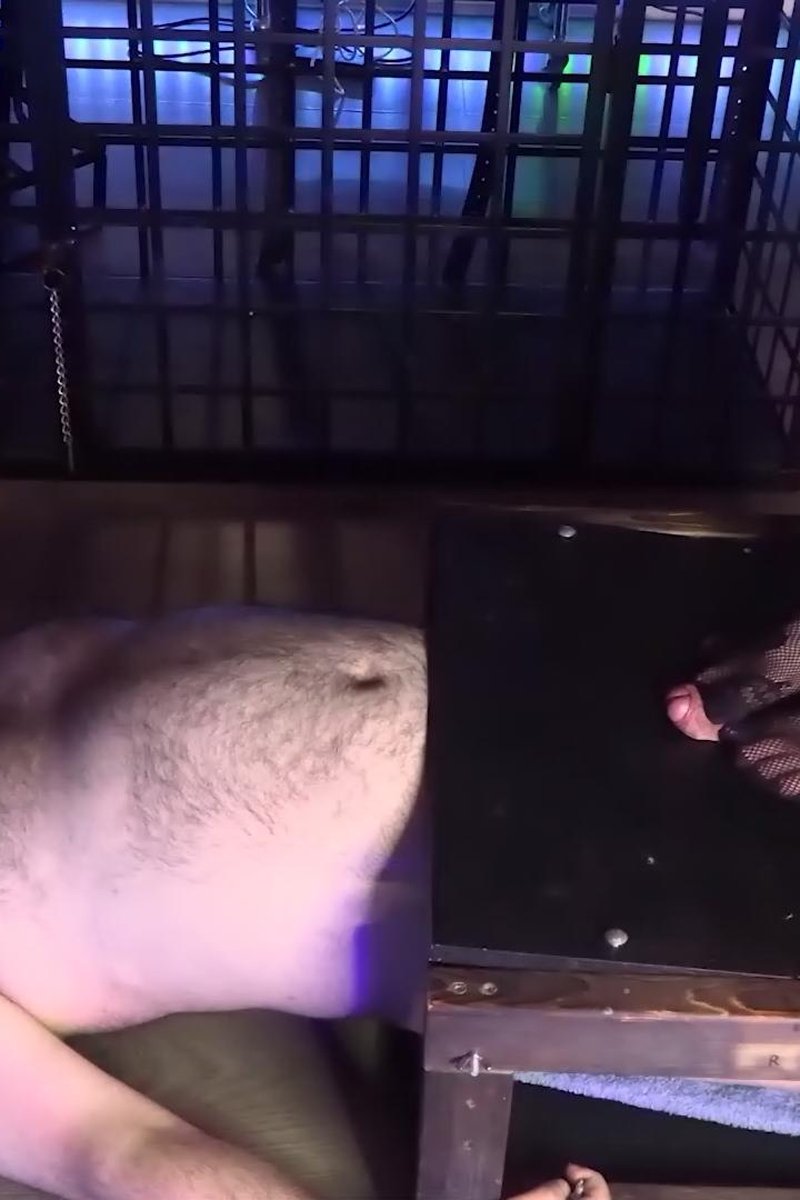 Stomped Under Spooky Fishnets - Screenshot 1 of 4 - Cock Trample