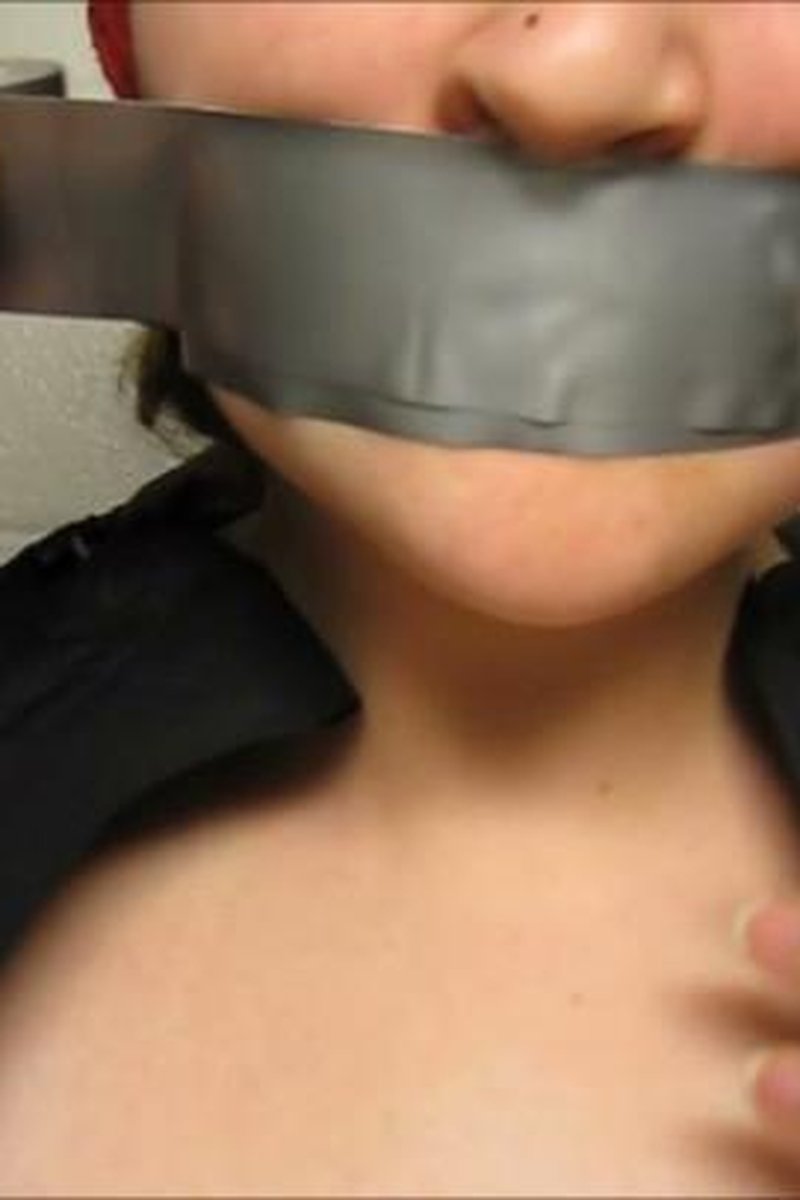 Dirty Talk & Wrap-Around Tape Self Gag - Screenshot 1 of 4 - Amateur