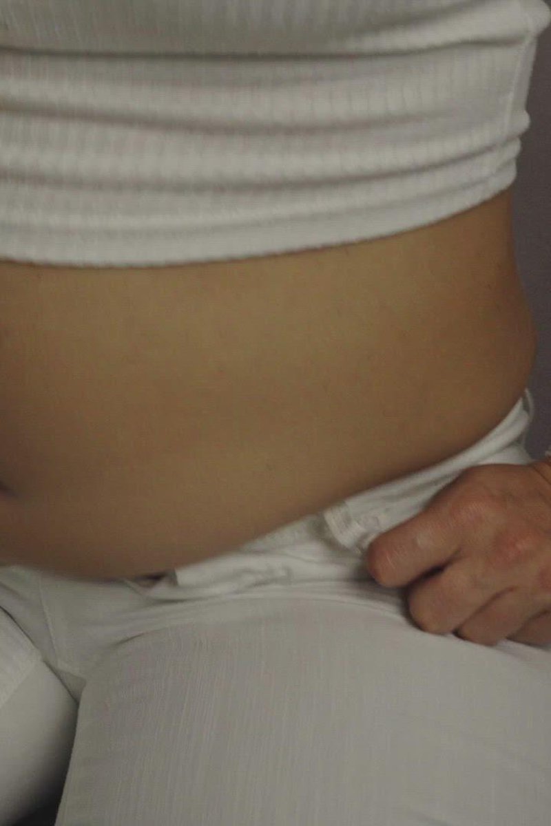Unbuttoned White Pants - Screenshot 1 of 4 - Bloated