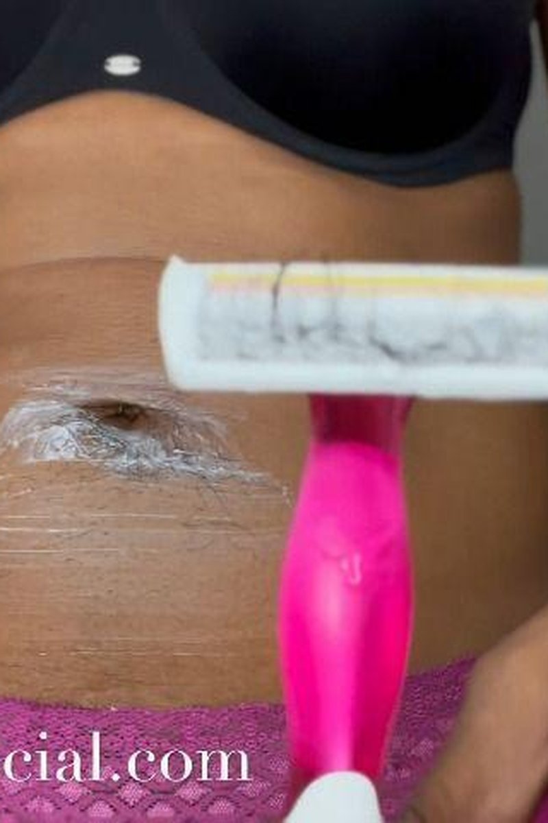Belly Button Gets Shaved - Screenshot 1 of 4 - Belly Fetish