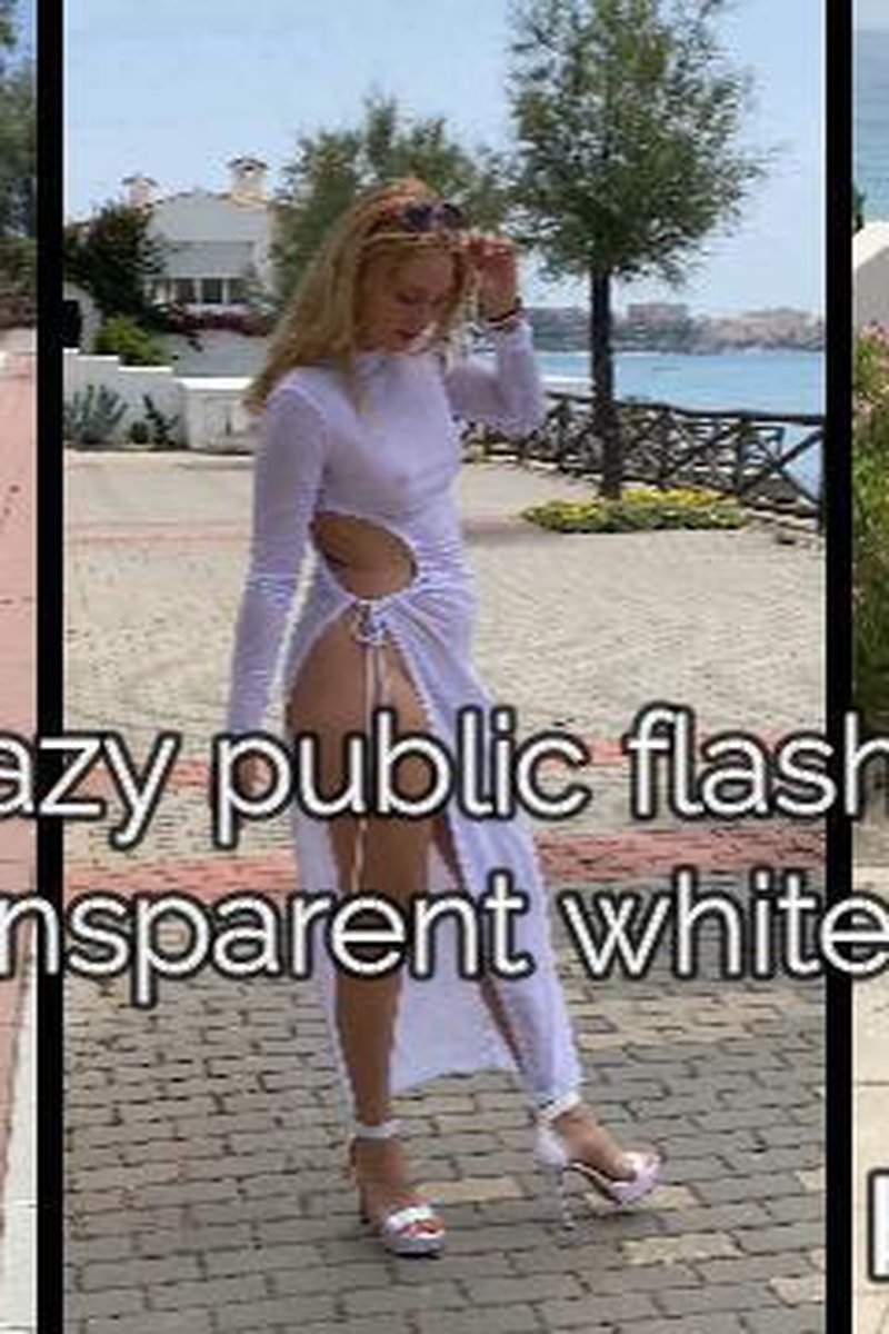 Crazy Public Flashing In Transparent Dress - Screenshot 1 of 4 - 69