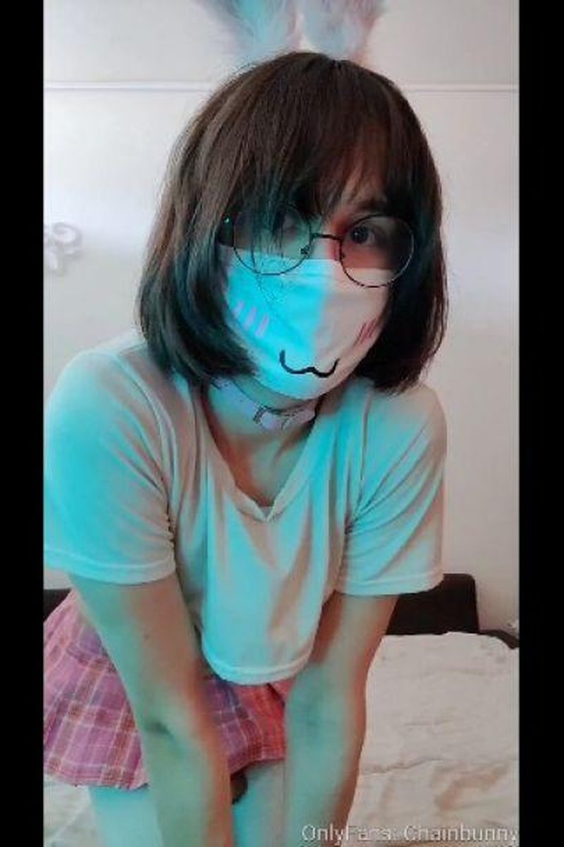 Cute Femboy Bunny Cums A Big Load - Screenshot 1 of 4 - Big Dick