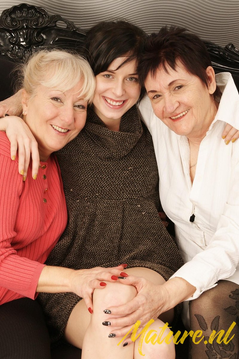 Old and Young Lesbians Having Great Fun with Eachother - Screenshot 1 of 4 - Hairless Pussy