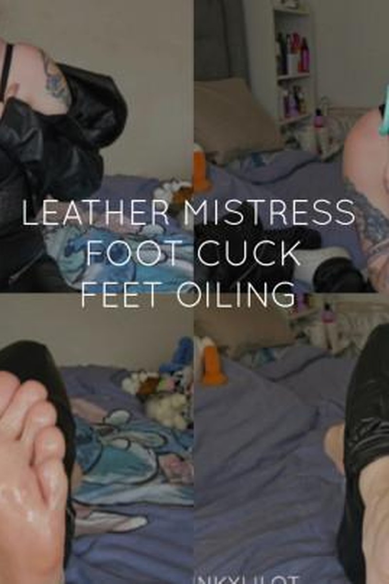 Leather Mistress Foot Cuck Cuckold Feet Oiling - Screenshot 1 of 4 - Cuckoldhumiliation
